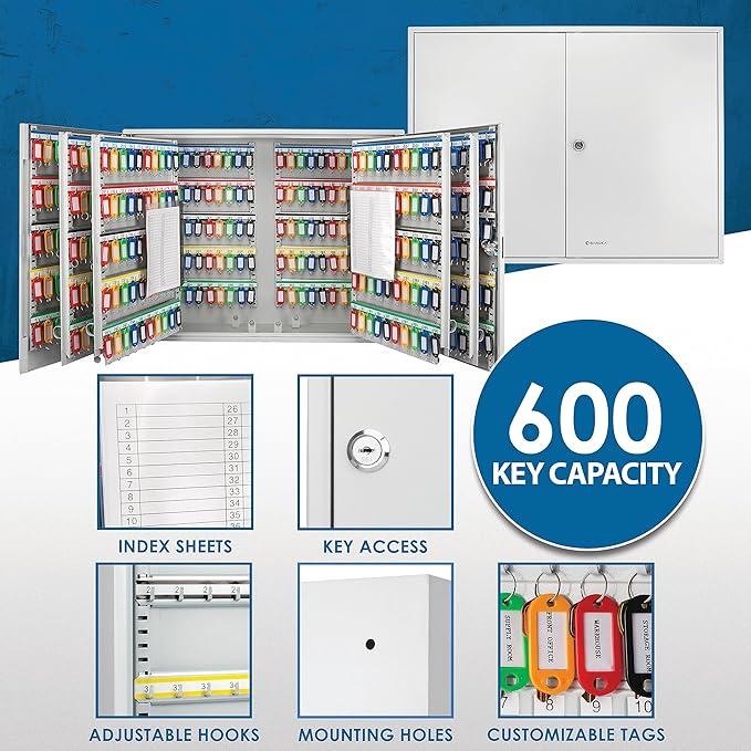 Barska 600 Position Key Cabinet – Wall Mount Key Safe - Image 9