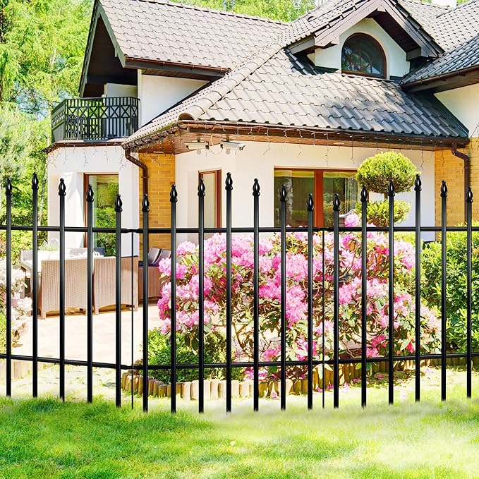 Metal Garden Fence 36" H x 28" W Rustproof Animal Barrier No Dig Decorative - Image 5