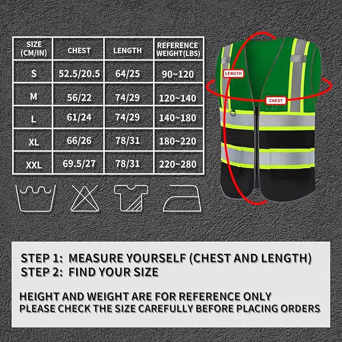 BeautyWill Custom Logo Safety Vest Class 2 High Visibility Reflective Vest - Image 6