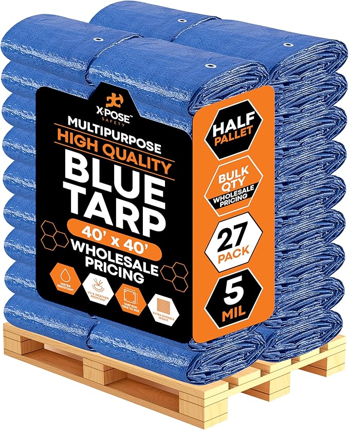 Better Blue Poly Tarp 40' x 40' by XposeSafety