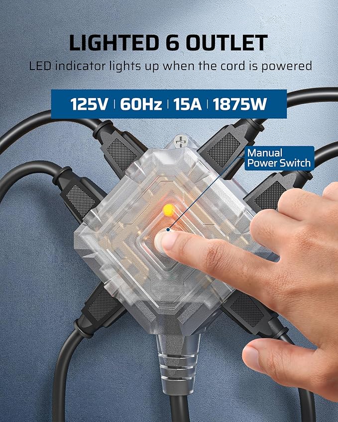DEWENWILS 40 FT Retractable Extension Cord Reel - Image 3
