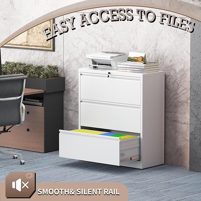 3 Drawer Lateral File Cabinet - Image 6