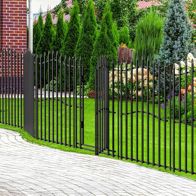 8 Panels No Dig Decorative Garden Fence - 40in H x 18ft L - Image 8