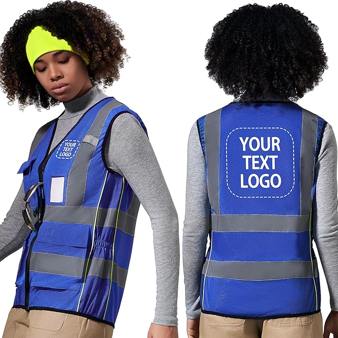 A-SAFETY High Visibility Reflective Safety Vest Customize Logo by A-SAFETY