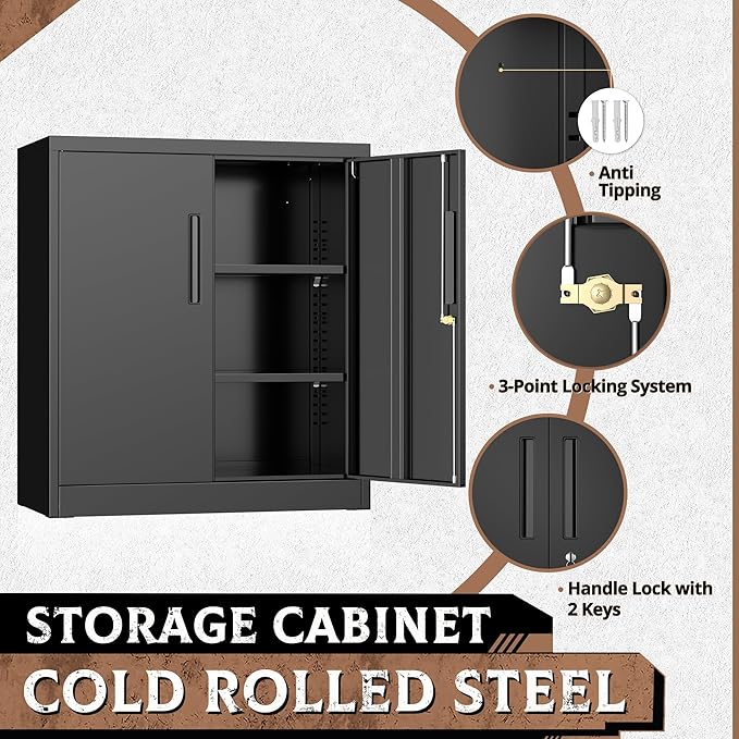 SUNCROWN Metal Storage Cabinets, 36”Locking Cabinet - Image 7