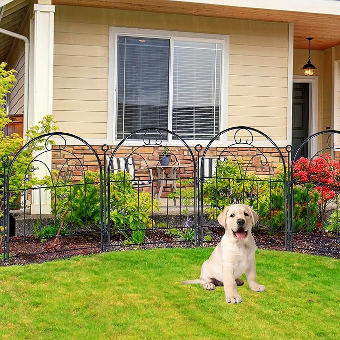Garden Fence, 11ft X 21in 10 Pack Rustproof Metal No Dig Fence Panels, Garden - Image 6