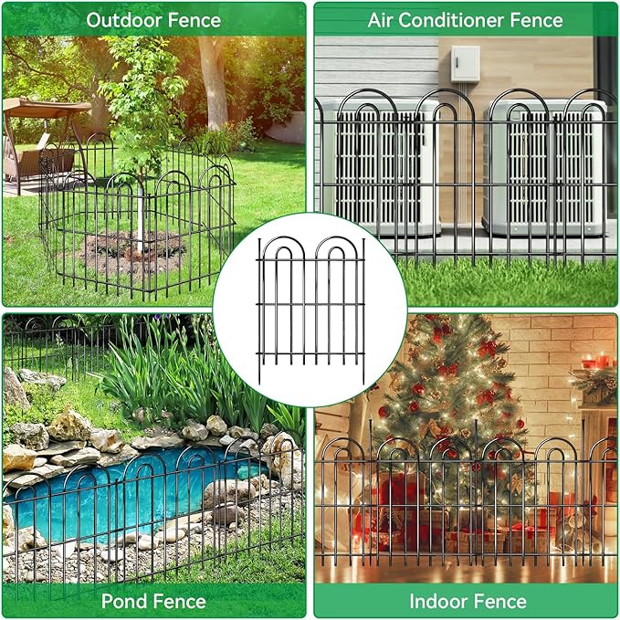 25 Panels Decorative Garden Fence, 32 in X 50 ft No Dig Dog Fence Outdoor - Image 7