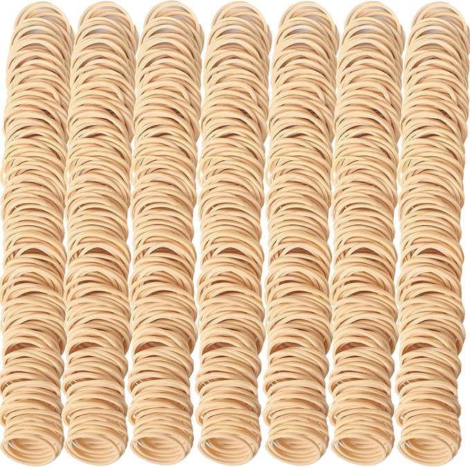 Rubber Bands Size #10 Beige 760 pcs Approximately 0.42 lb 1 inch Light Brown by AIWOQI