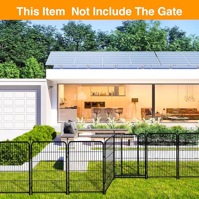 Doorless Animal Barrier Fence, 40in 14 Panels Total 31 Ft, Garden Fences and - Image 6