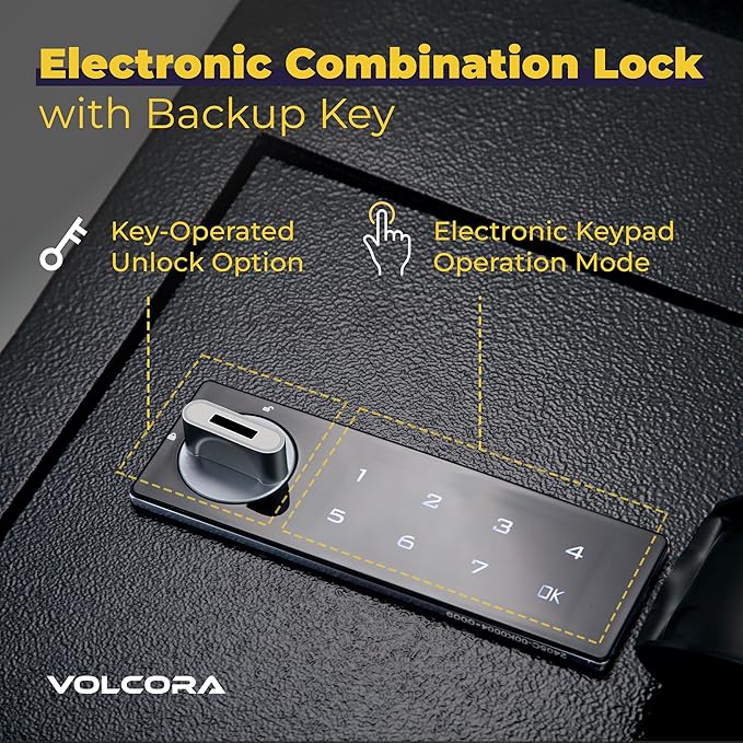 Volcora Key Drop Box with Lock, Drop Slot Depository Safe Box Digital Keypad - Image 2