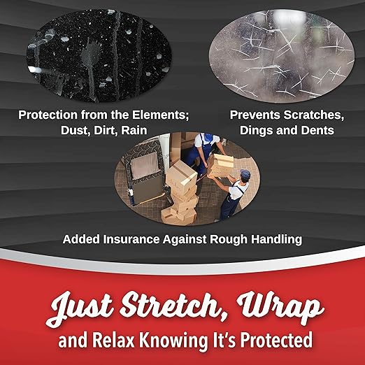 12 Pack Industrial Strength Mini Hand Stretch Wrap 5" 1000 Ft Roll 80 Gauge - Image 6
