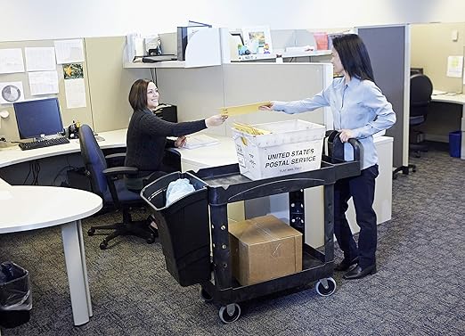 Rubbermaid Commercial Products 2-Shelf Utility/Service Cart, Lipped Shelves - Image 13