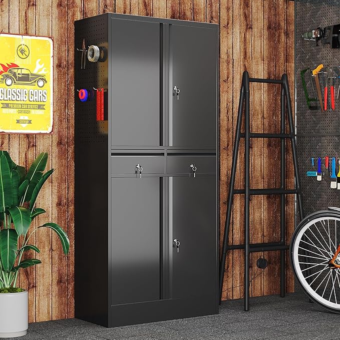 71" H Metal Garage Storage Cabinet - Image 8