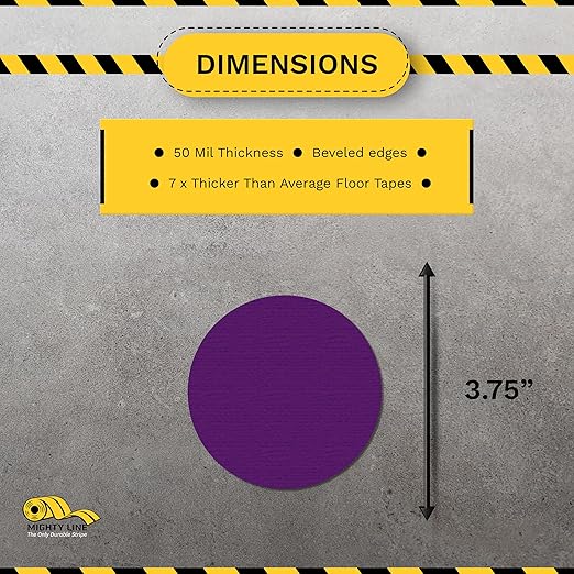 Mighty Line 3.75" Solid Dot Shaped Floor Marking Tape - Image 3