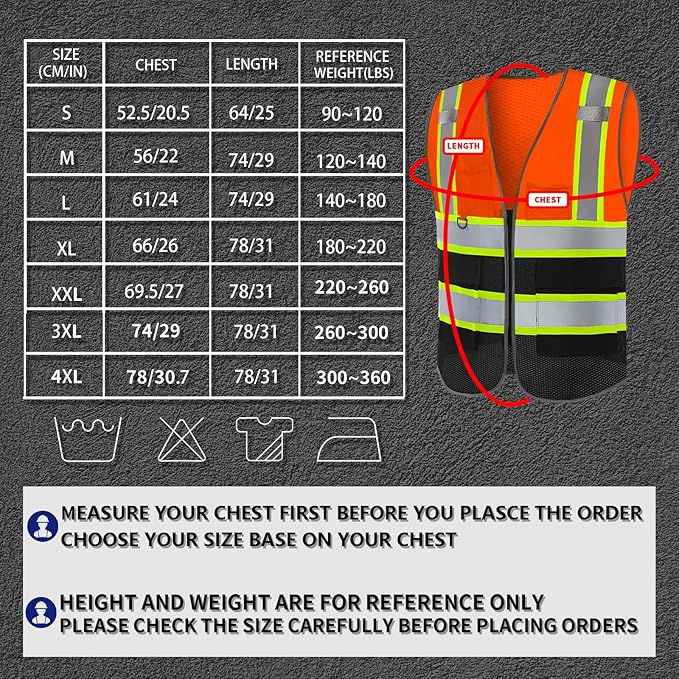 BeautyWill Custom Logo 10/20 Pack Safety Vest Class2 High Visibility Vest - Image 7