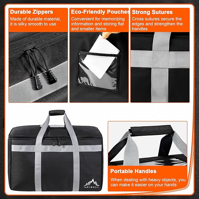 Himal Outdoors Insulated Food Delivery Bag XXXL-23Wx15Hx14D inches Premium - Image 5