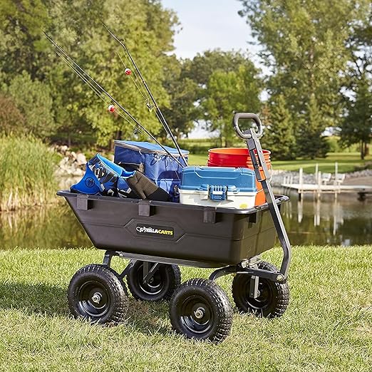 Gorilla Carts Heavy-Duty Poly Yard Dump Cart, 6 Cu Ft Tub, 1200 lb Haul Capacity - Image 6