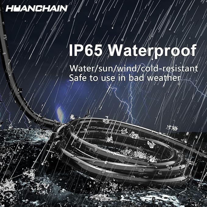 HUANCHAIN Indoor Outdoor Black Extension Cord 40 ft Waterproof, 16/3 Gauge - Image 5