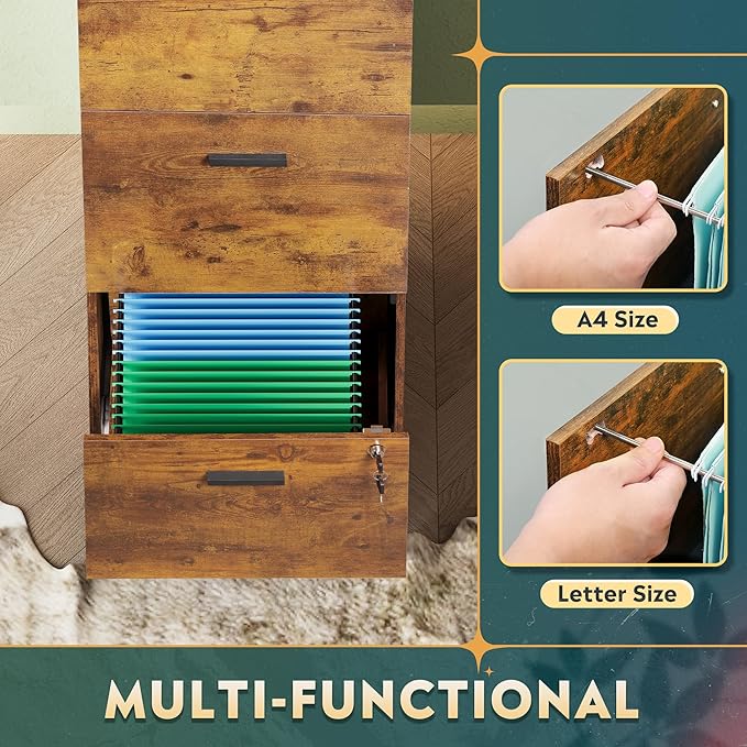 DEVAISE 4 Drawer File Cabinet - Image 6