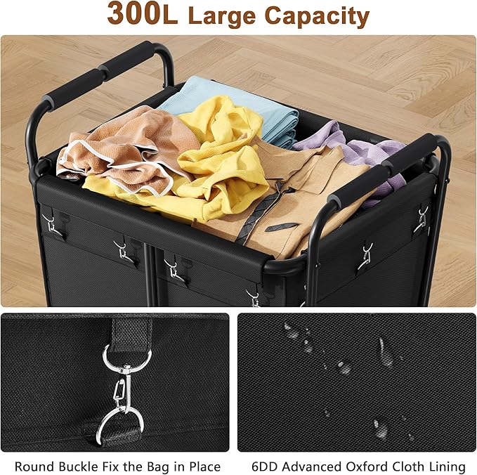 Hoctieon Large Laundry Cart - Image 4