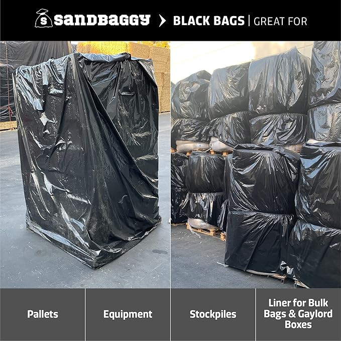 Sandbaggy Black Pallet Covers | Made in USA | Tarp Fits Large Pallets Up to 55" - Image 4