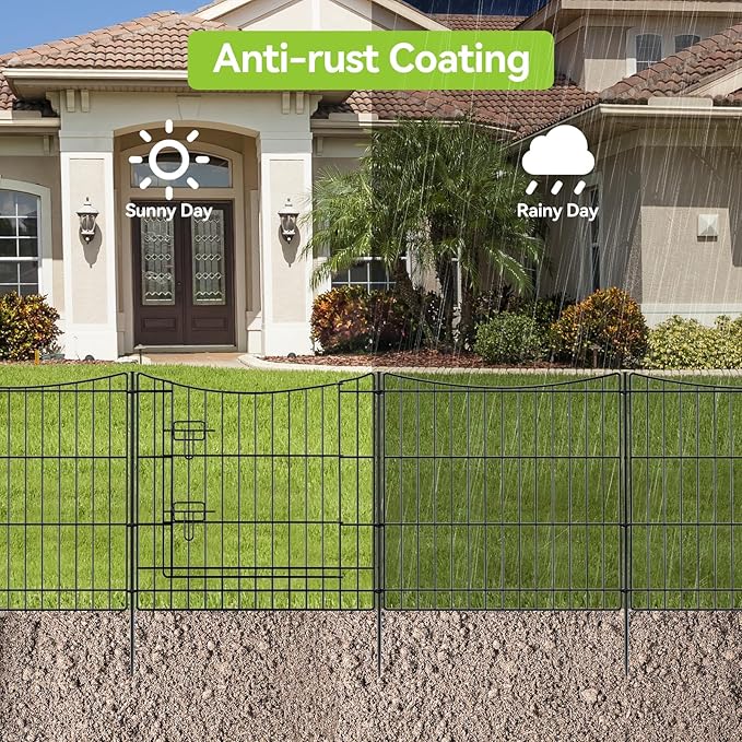 INJOPEXI Garden Fence 12 Panels 23.6ft×24in Decorative Garden Fences - Image 4