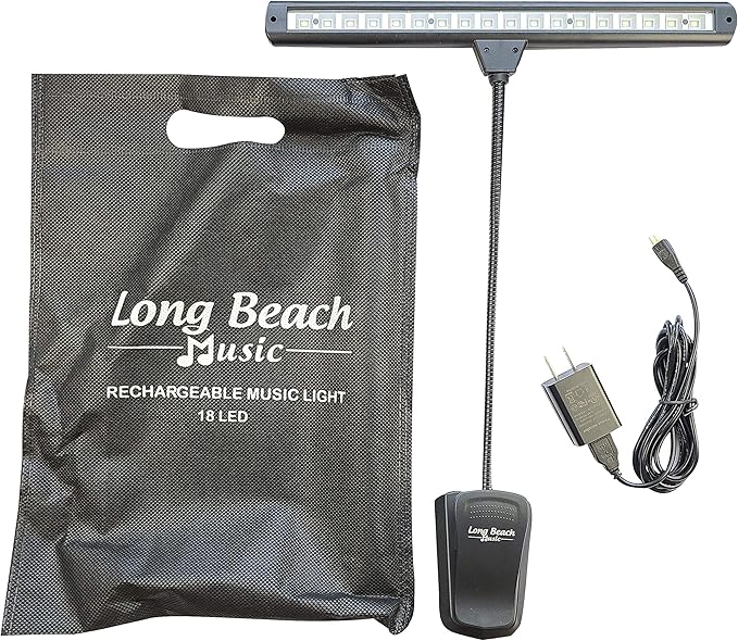 Extra Wide Clip-On Music Stand Orchestra Light- 18 LED Rechargeable USB Piano - Image 3