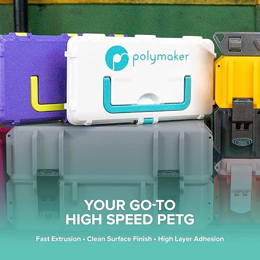 Polymaker PETG Teal 3D Printer Filament 1.75mm 1kg, High Speed PETG up to - Image 2