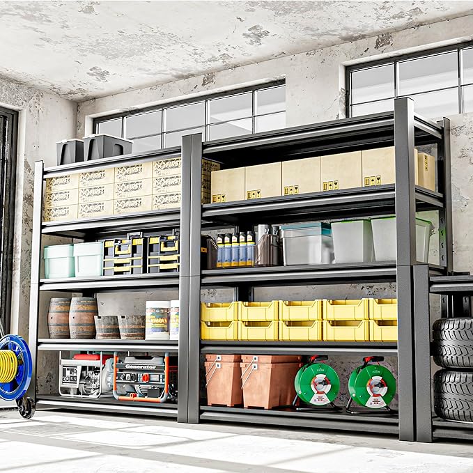 5 Tier Heavy Duty Metal Shelving Unit, Industrial Storage Shelf - Image 2