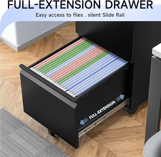 Mobile File Cabinet with Lock - Image 4