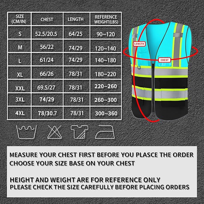 BeautyWill Custom Logo Safety Vest Class2 High Visibility Reflective Vest - Image 6