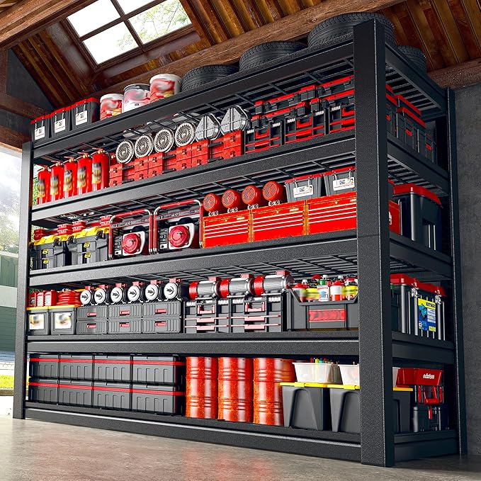 48" W Metal Shelving 5 Tier Garage Shelving 3000LBS Storage Shelves Adjustable by Unknown