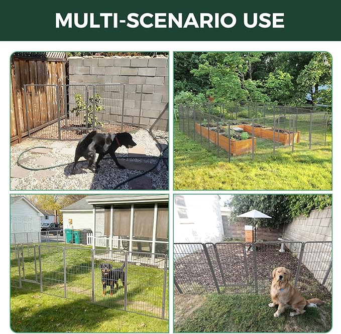 FXW Garden Fence Outdoor for The Yard – 45in x 54.7ft Heavy Duty Metal Animal - Image 6
