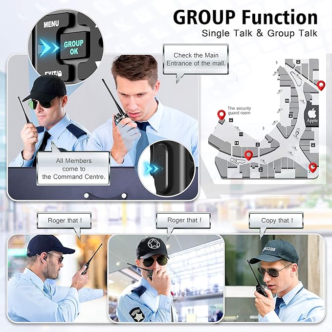 SAMCOM FPCN30A Two Way Radios Long Range 5 Watts Walkie Talkies - Image 2