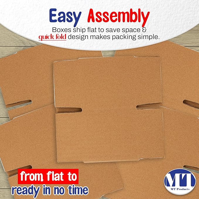 MT Products Sturdy Kraft Corrugated Cardboard Shipping Boxes 7" x 7" x 7" - Image 5