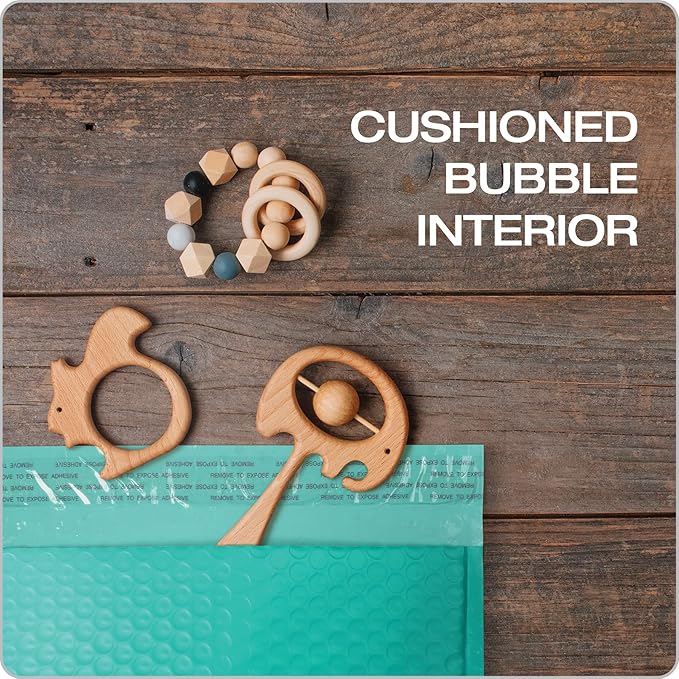 Quality Park Bubble Mailers, 8.25 x 11 Shipping Envelopes, Water Resistant Teal - Image 3