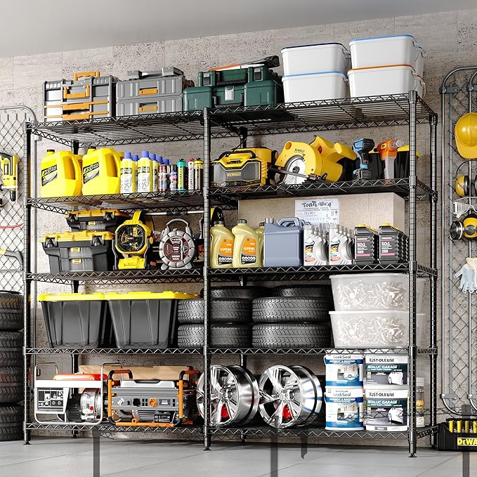 Garvee Metal Storage Shelves Heavy Duty Metal Shelving, 5-tier Wire Shelving - Image 8