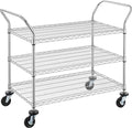 Finnhomy 3-Tier Commercial Grade Rolling Cart, Heavy Duty Utility Cart by Finnhomy