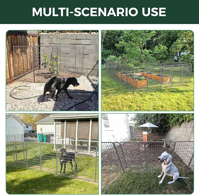 FXW Garden Fence Outdoor for The Yard – 50in x 62.6ft Heavy Duty Metal Animal - Image 6