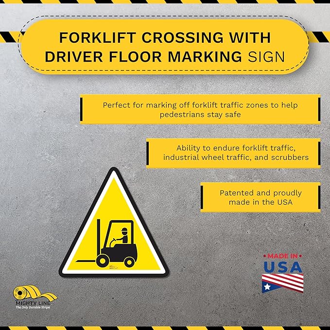 Mighty Line Forklift Floor Sign Floor Sign - Image 2
