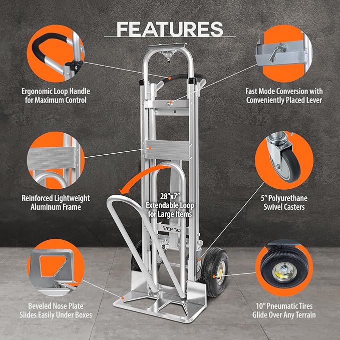 Vergo Industrial Convertible Hand Truck - Image 2