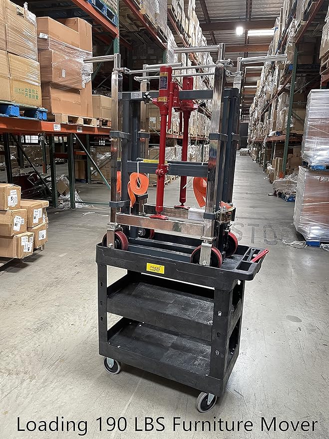 550lb Capacity Heavy Duty Plastic Utility Cart 34-1/2" L x 16-3/4" W - Image 8