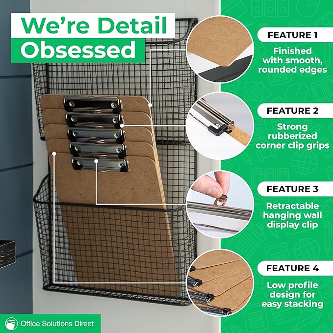 Clipboards Letter Size Clipboard, Low Profile Clip, Classroom Supplies - Image 5