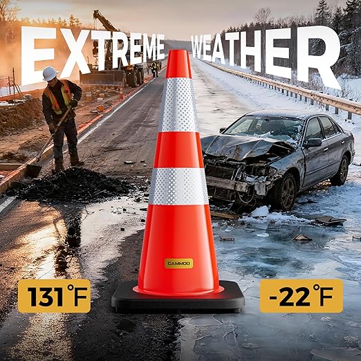 8 Pack 28 Inch Traffic Cones - Image 3