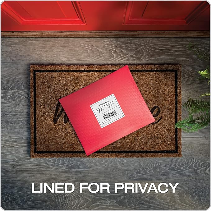 Quality Park Bubble Mailers, 8.25 x 11 Shipping Envelopes, Water Resistant Red - Image 5