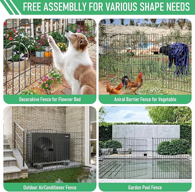 10 Panels Garden Fence Dog Fence Outdoor - Image 6