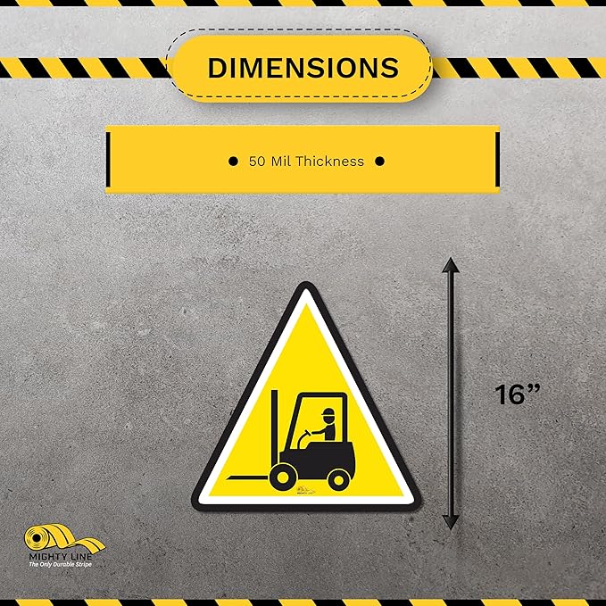 Mighty Line Forklift Floor Sign Floor Sign - Image 3