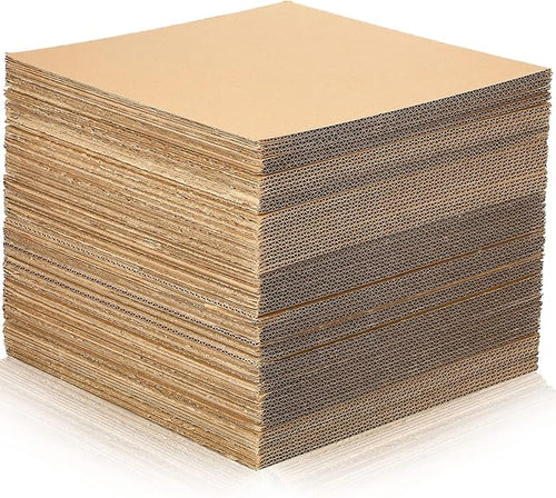 100 Pcs Corrugated Cardboard Sheets Set Corrugated Packaging Pads Paper Flat by Yexiya