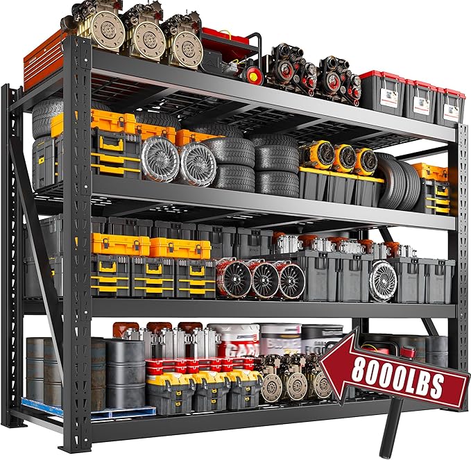 Bepatio 8000LBS Garage Shelving Heavy Duty, Metal Shelving Unit, Industrial by Bepatio