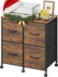 4 Drawer Lateral File Cabinet, Mobile Filing Cabinet by HIGDBFE